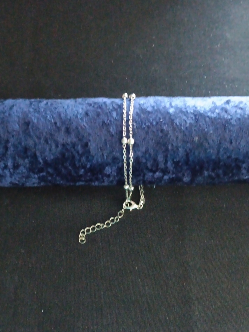 Silver Double Chain Anklet - Silver